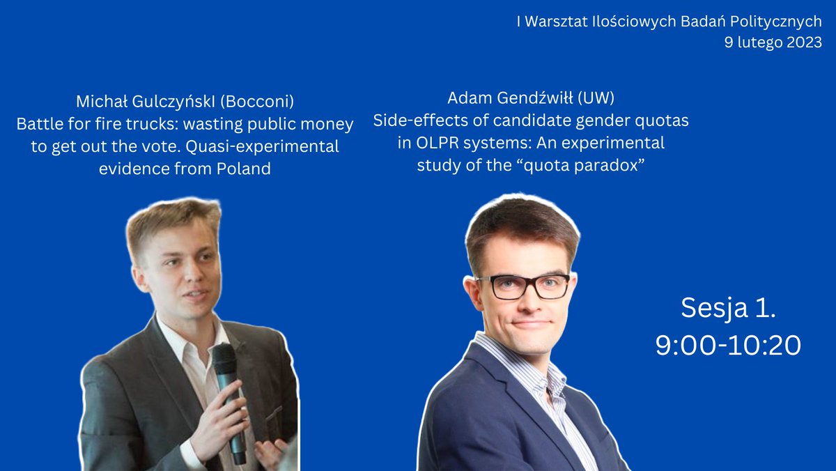 gulczynskim's tweet photo. Dzisiaj na @UniWarszawski odbył się I Warsztat Ilościowych Badań Politycznych zorganizowany przez @adamgendzwill i mnie. Ponoć się udał, więc są już plany kolejnych edycji wkrótce :)
@MKotnarowski @MartaKolcz @spoleczenstwopl #WIBP https://t.co/SdUzp3H23h