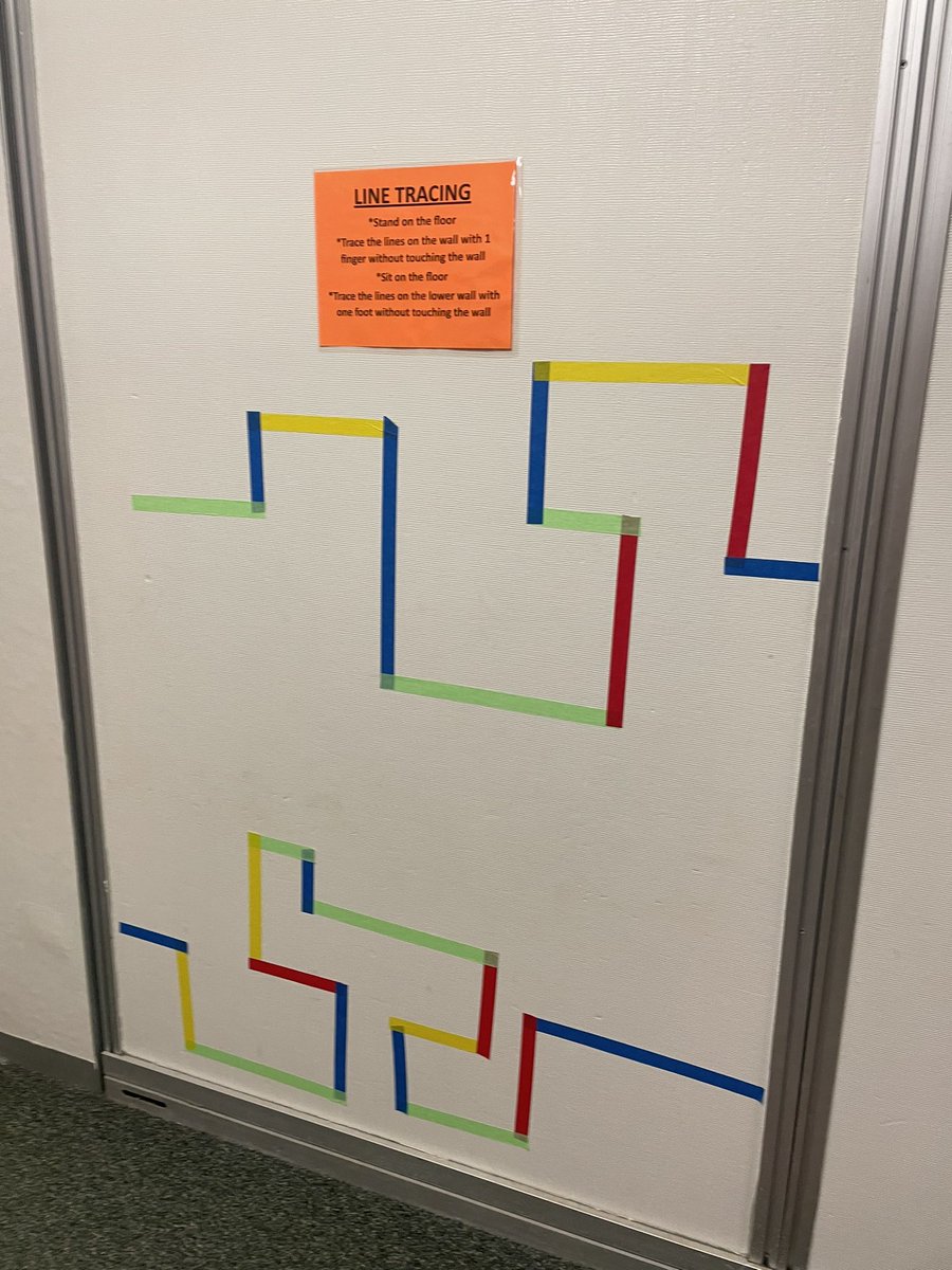 FCPSAdaptedPE's tweet photo. We are always happy to help schools install #movementspace #motorrooms or #movementhallways in @FCPSMaryland ! This space includes some activities specific to elementary #PEStandards! #fcpspe #AdaptedPE #APE #movement #movementbreak https://t.co/kDdCh50bX6