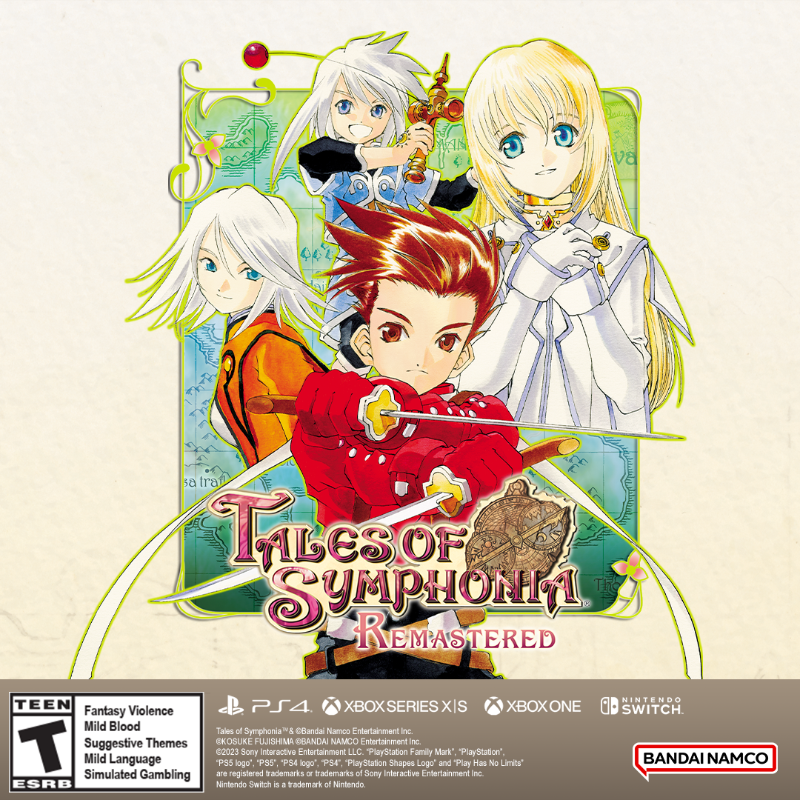 BandaiNamcoUS's tweet photo. The critically acclaimed game Tales of Symphonia has been remastered in HD for PlayStation 4, Nintendo Switch, and Xbox One!