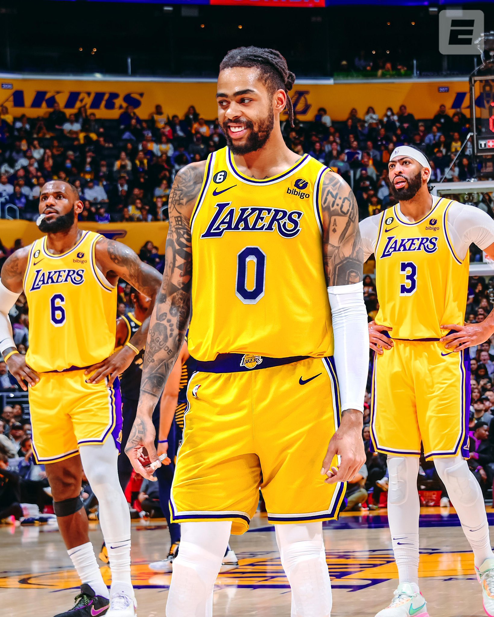 ClutchPoints on X: The Lakers official account tweeted out the wrong  starting lineup 😬 D'Angelo Russell and Jarred Vanderbilt have been  replaced by Dennis Schroder and Rui Hachimura for tonight's Game 4.