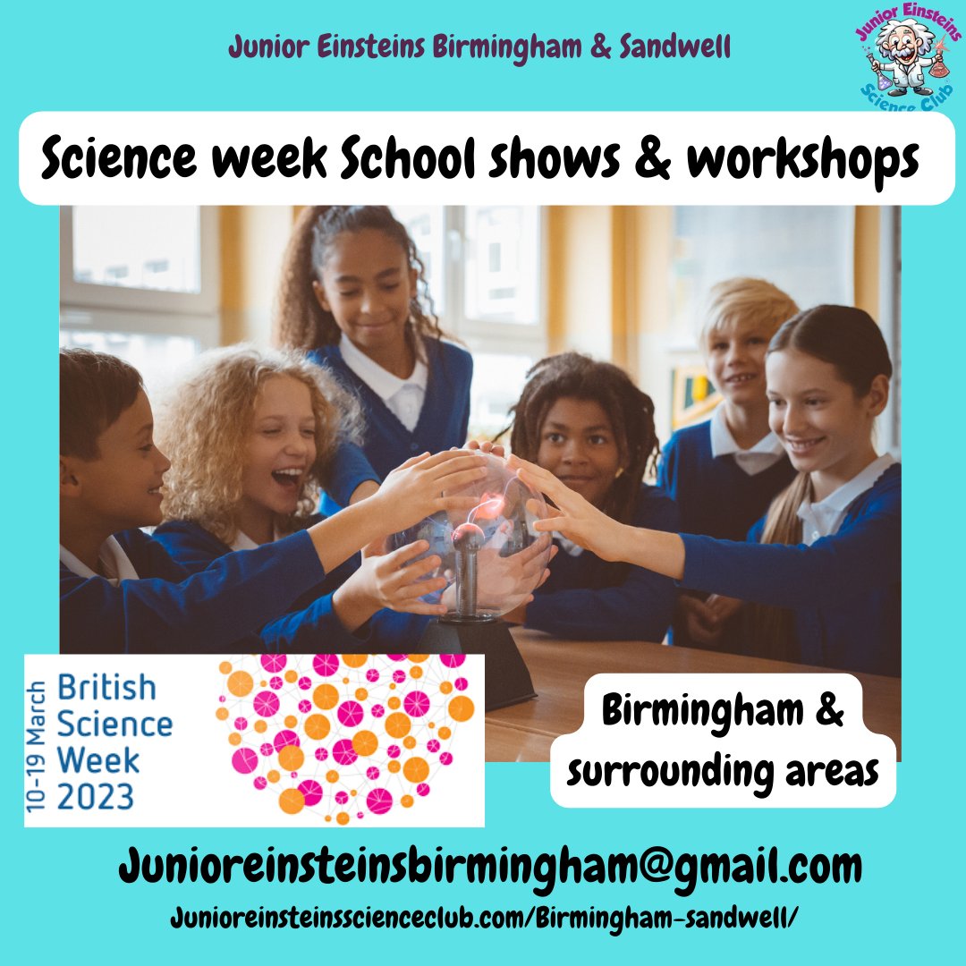Science week....yay!!
Junior Einsteins Birmingham is here to help your school celebrate!

#STEM #edchat #scienceweek #primaryteacher #suttoncoldfield #bromsgrove #birmingham #sandwell #sandwell #kidsscience #sciencekids #culturecapital #thinktank #brumhour