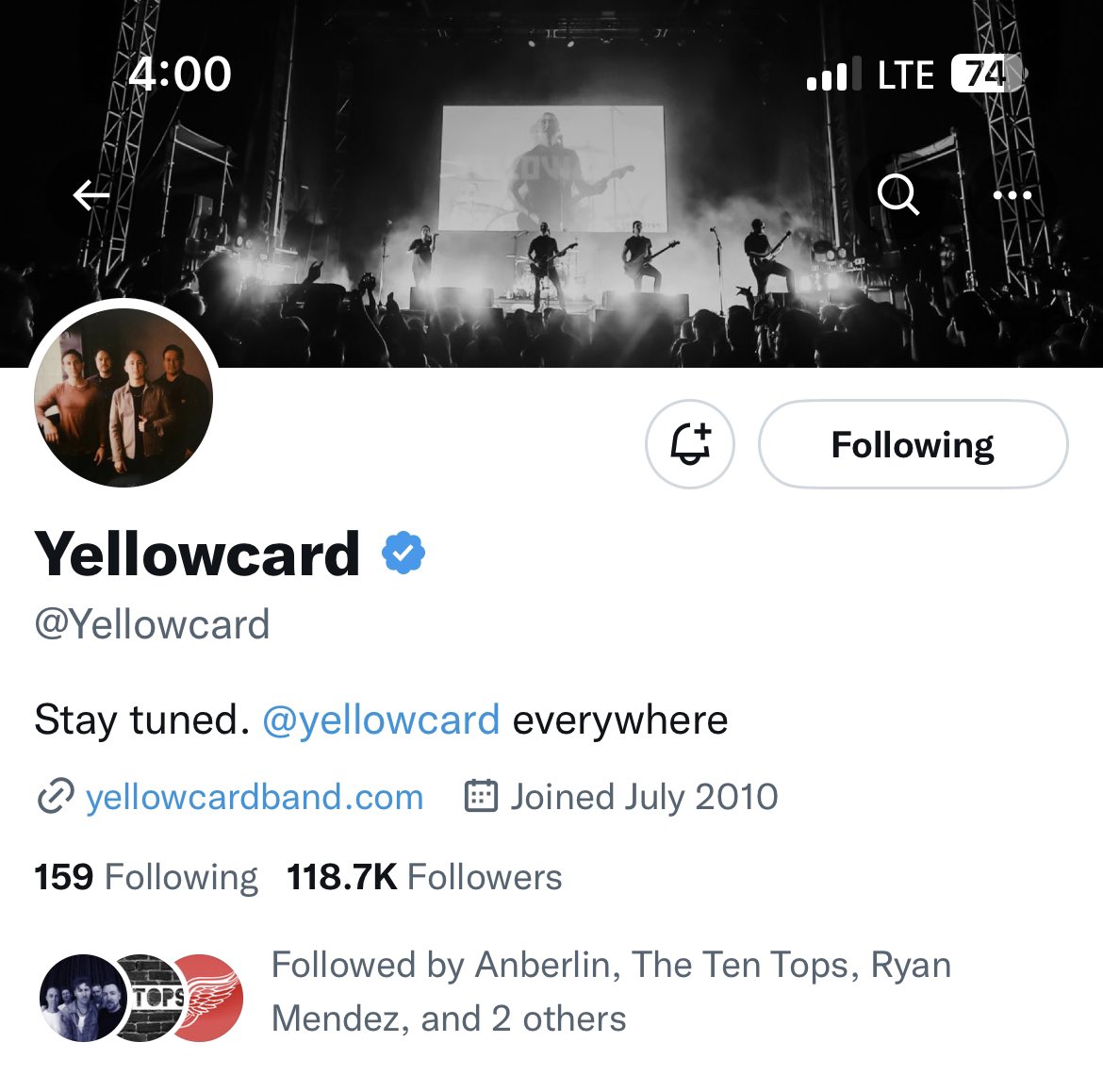Tomato_tAMATO's tweet photo. Not my 34 years of age old ass geeking at the header of @Yellowcard reading “stay tuned.” Don’t toy with my emotions like that https://t.co/HL15gCABUC