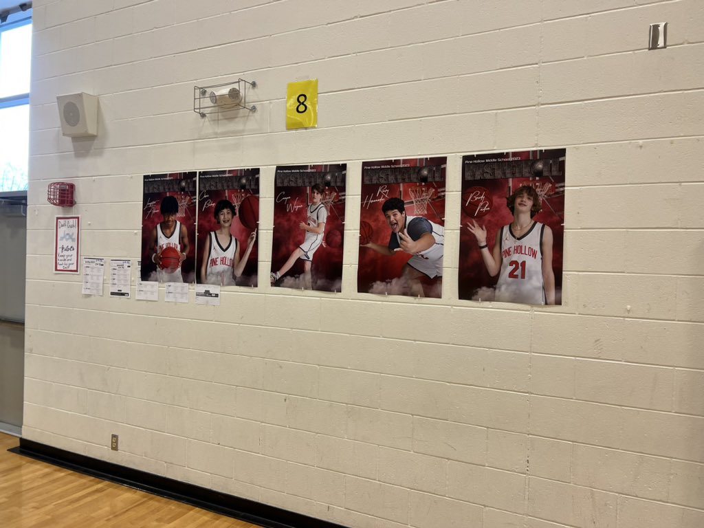 PineHollowAD's tweet photo. It’s our final home game and I always love the 8th grade posters https://t.co/YKJ25MGyOP