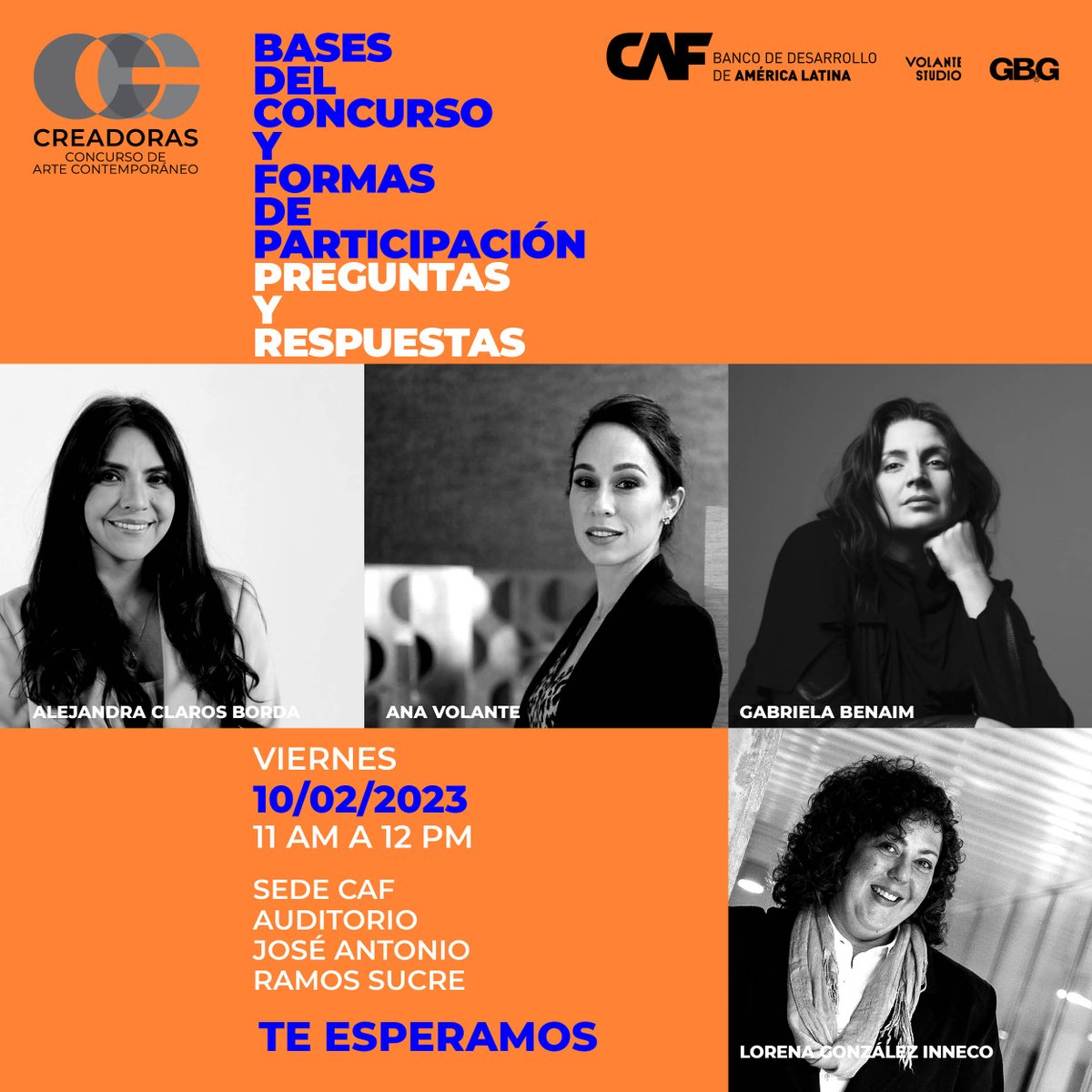ProyecCreadoras's tweet photo. En el marco del #ConcursodeArteContemporáneo Creadoras @AgendaCAF, #VolanteStudio y @GBGARTS invitan al encuentro «Bases del concurso y formas de participación: Preguntas y respuestas» junto la curadora @LorenaGonzalezI.
Regístrate aquí: https://t.co/I4qCw9K97y https://t.co/wOkI7ZbIyt