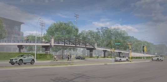 MadisonEngr's tweet photo. Major Infrastructure Investments in #Madison:
Univ. Ave., major roadway: Over 50K people use it per day. $2M from the fed. Bipartisan Infrastructure Act, the City is reconstructing Univ. Ave.: New stormwater interceptor pipe, groundwork for Bus Rapid Transit, new ped/bike bridge. https://t.co/XQZIcjgf9o