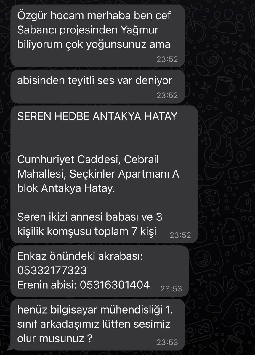 Hadi canlar son mesajlar hadi