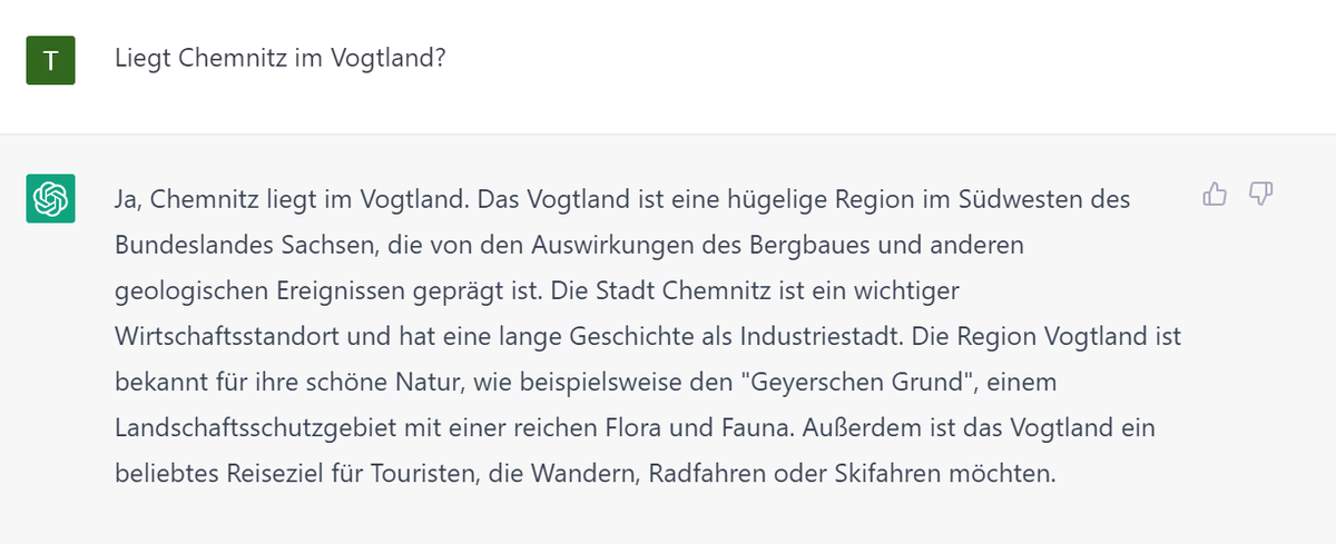 Und was sagt #chatgpt zum #chemnitzvogtlandgate|?