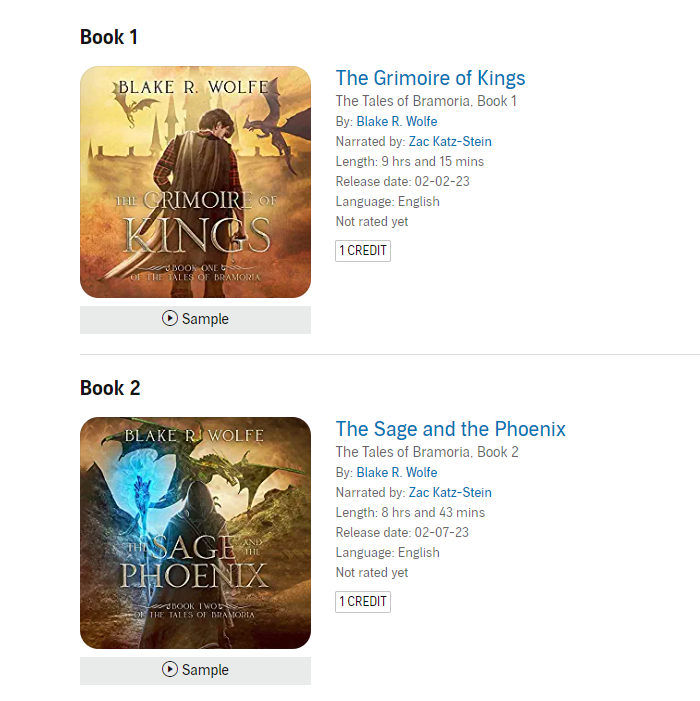 ZacNarrates's tweet photo. Books 1 &amp; 2 of "The Tales of Bramoria" are now available on Audible! And, don't worry, book three is coming soon! I just turned it in this morning ;)

#fantasybooks #yabooks https://t.co/VScg6Tqcfg