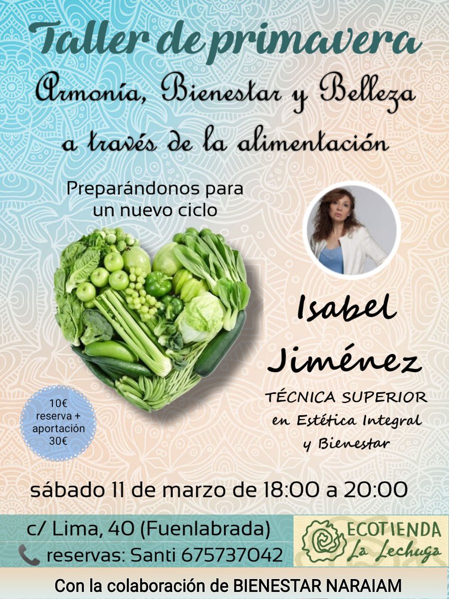 LaLechugaECO's tweet photo. Estoy muy contento de poder daros esta gran noticia. !!!
📣 Comenzamos con los cursos de #Dietoterapia en los que aportaremos las herramientas necesarias para conseguir armonizar el cuerpo con los ritmos naturales. 
Es un momento crucial justo ahora que comienza la #primavera https://t.co/ZCCtV6Mhi0