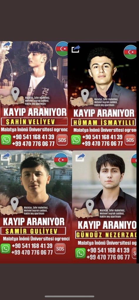 Malatya'da öğrenci kardeşlerimiz kayıp. Acil yardım...