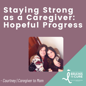 Courtney Benisch, Caregiver and @HeadfortheCure team member, shares her hope for the future after attending #SNO2022 and hearing about the progress being made for both brain cancer patients and their caregivers. brainsforthecure.org/staying-strong…