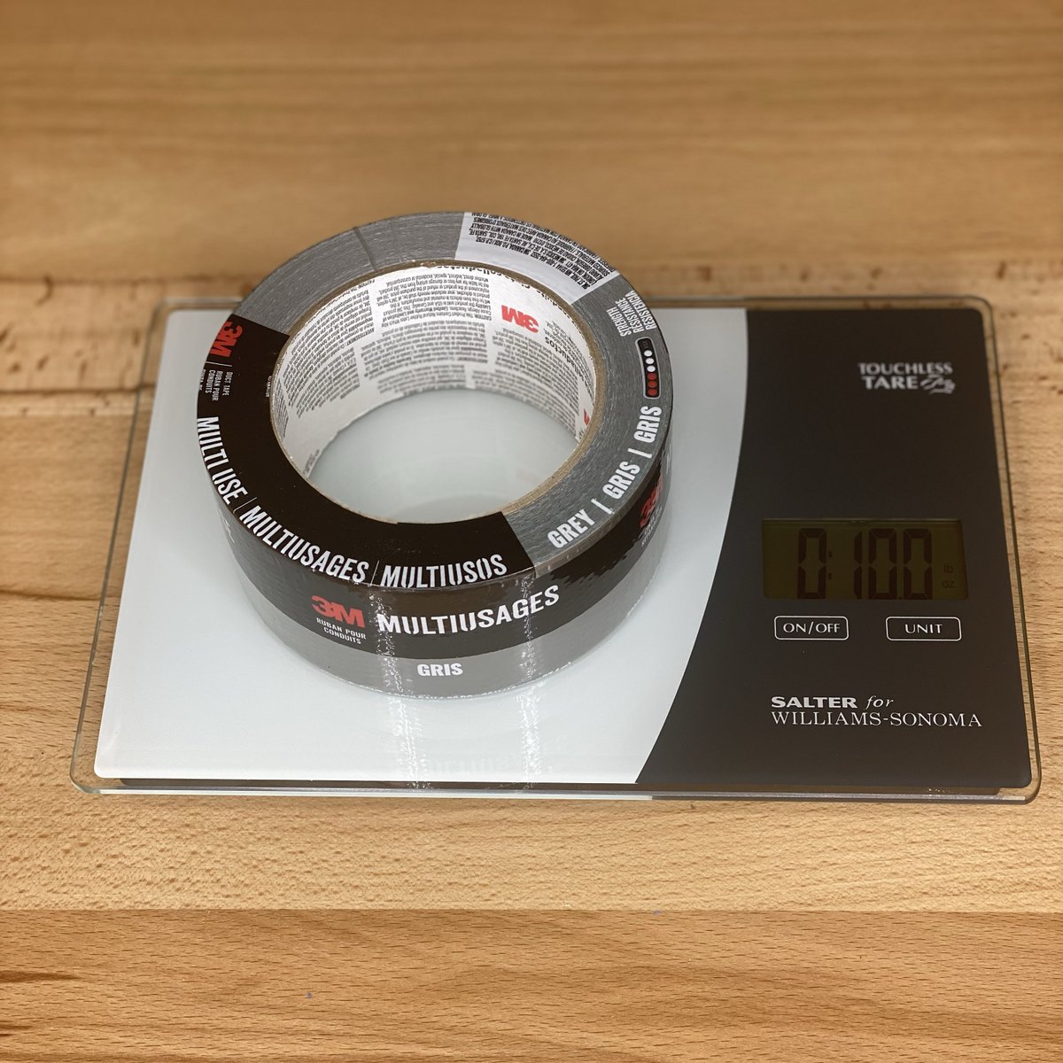 RuggedDesign's tweet photo. Ready for the next Alaskan360Ti™ weigh-in? Alaskan360Ti vs 30 yds of duct tape. Which is lighter? #featherlight #alaskan360ti #ruggedsuppressors #lessthan7 #ducttape https://t.co/8uAPJAKGUM