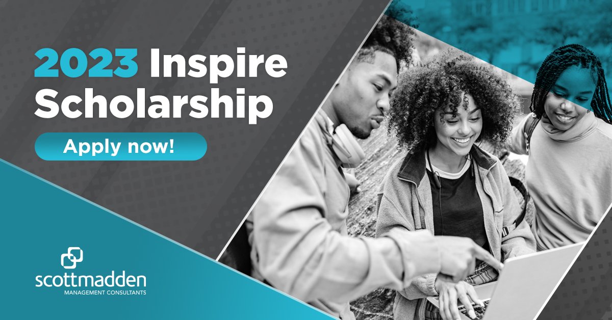 We want to continue to inspire change within our company and beyond, starting with diversity and inclusivity. ScottMadden is proud to announce our second annual ScottMadden Inspire Scholarship program. We encourage you to apply today! 
bit.ly/3S2yUrT