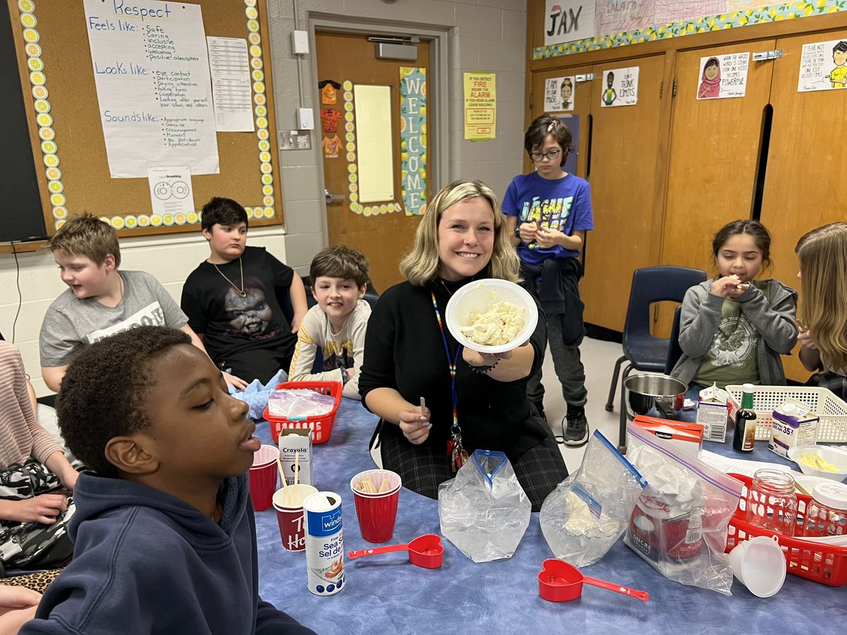 Ms_Pownall's tweet photo. And here is our ice cream! So much fun with our experiments today! @TaitPS https://t.co/vqah5qq1z9