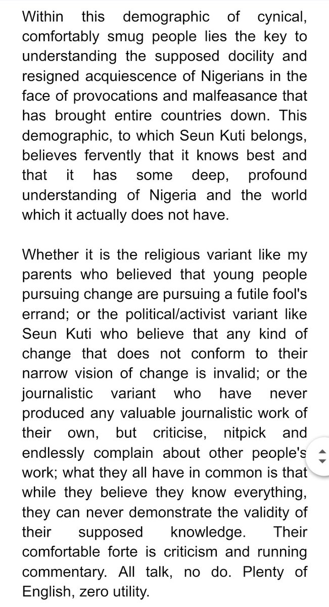 DavidHundeyin's tweet photo. Decided to tap this out on Google docs instead of writing out a long thread here.

This expresses my thoughts re: the Seun Kuti trash fire very clearly. https://t.co/t8FvMBZ8GB