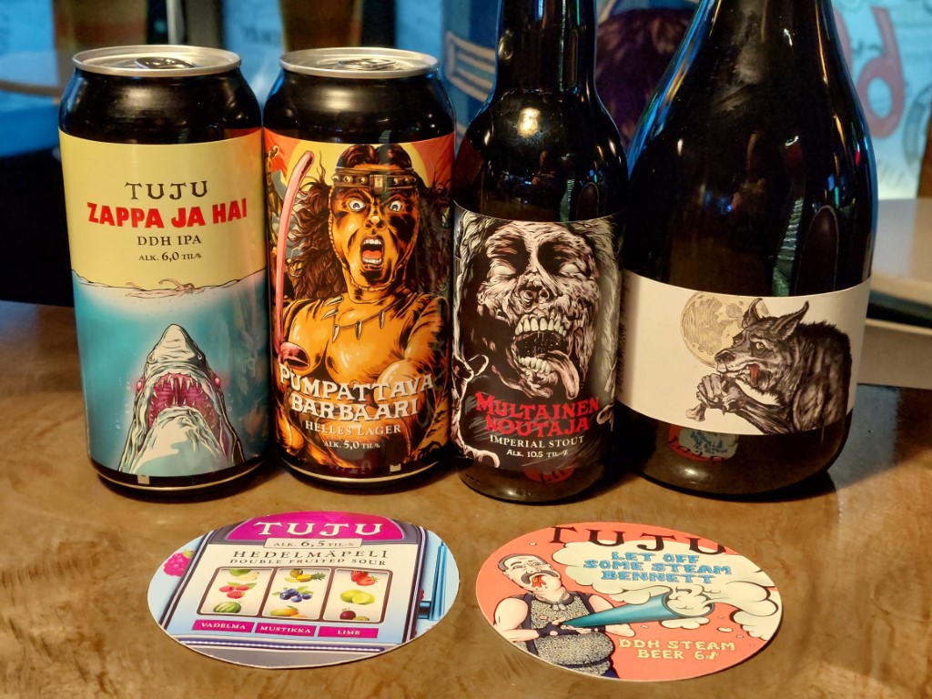 JaskanKaljat's tweet photo. Tämän kertainen Jaskan Olutvinkki ei ole pelkästään yksi #olut, vaan koko panimo! Vinkkini on Panimoyhtiö TuJu! Kävin tänään 60's Palaverin tastingissa ja pääsin maistamaan 6 TuJun olutta! Tällä viikolla nostetaan esille TuJu ja 60's Palaver! 
https://t.co/JuKucRFc0b
#craftbeer https://t.co/BTr4FOPIVt