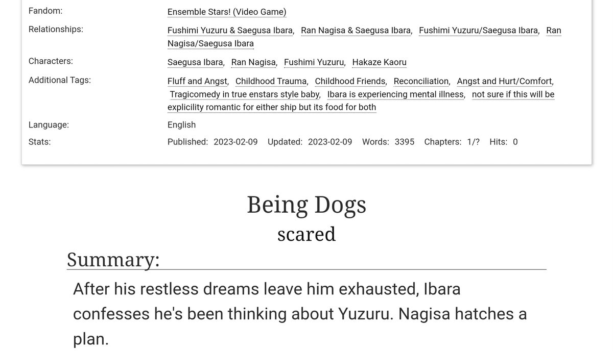 t4bbris's tweet photo. I wrote a fic again, ibara got mental illness 
https://t.co/FENcdROtFe https://t.co/2aFFG9EexS
