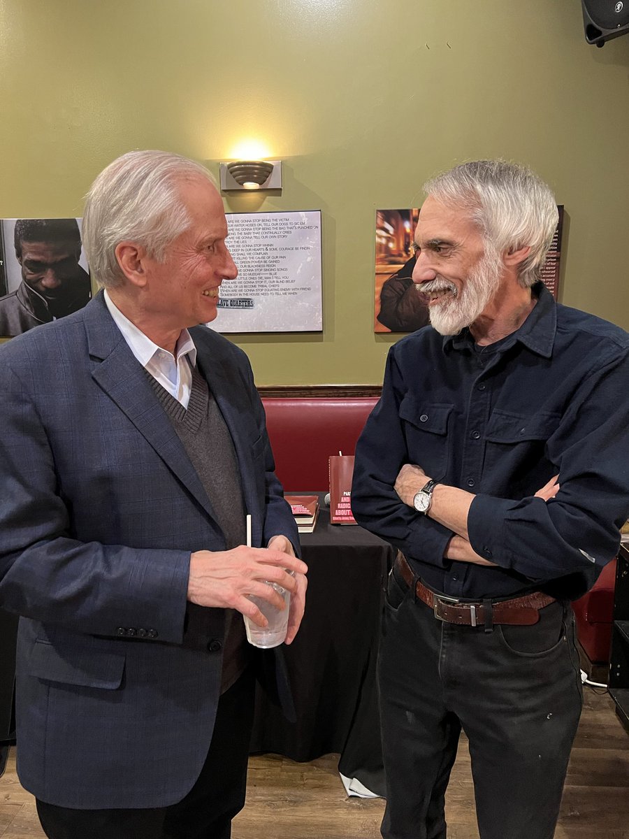 JTravis48's tweet photo. Celebrating reunion w/ legendary warrior against punitive excess, Marc Mauer, former ED of ⁦@SentencingProj⁩ who graciously came to launch of Parsimony. Our first collaboration: Invisible Punishment also by ⁦@thenewpress⁩ Always in your debt. ⁦@square1justice⁩ https://t.co/D86Q8eCkZT