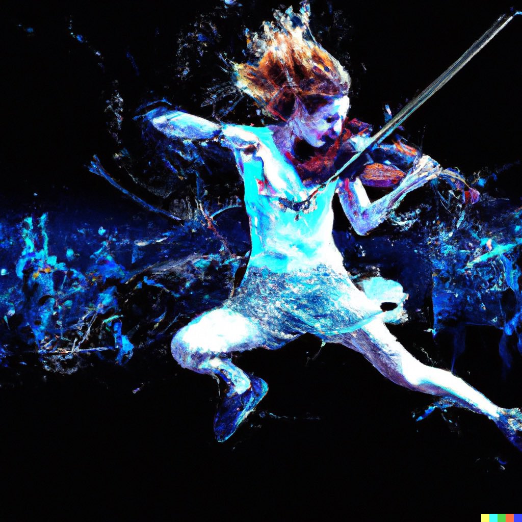 LukeFerrell's tweet image. This is so awesome, you can use openAI’s DALL-E to make awesome artwork variations of real pictures, such as these of @LindseyStirling  !