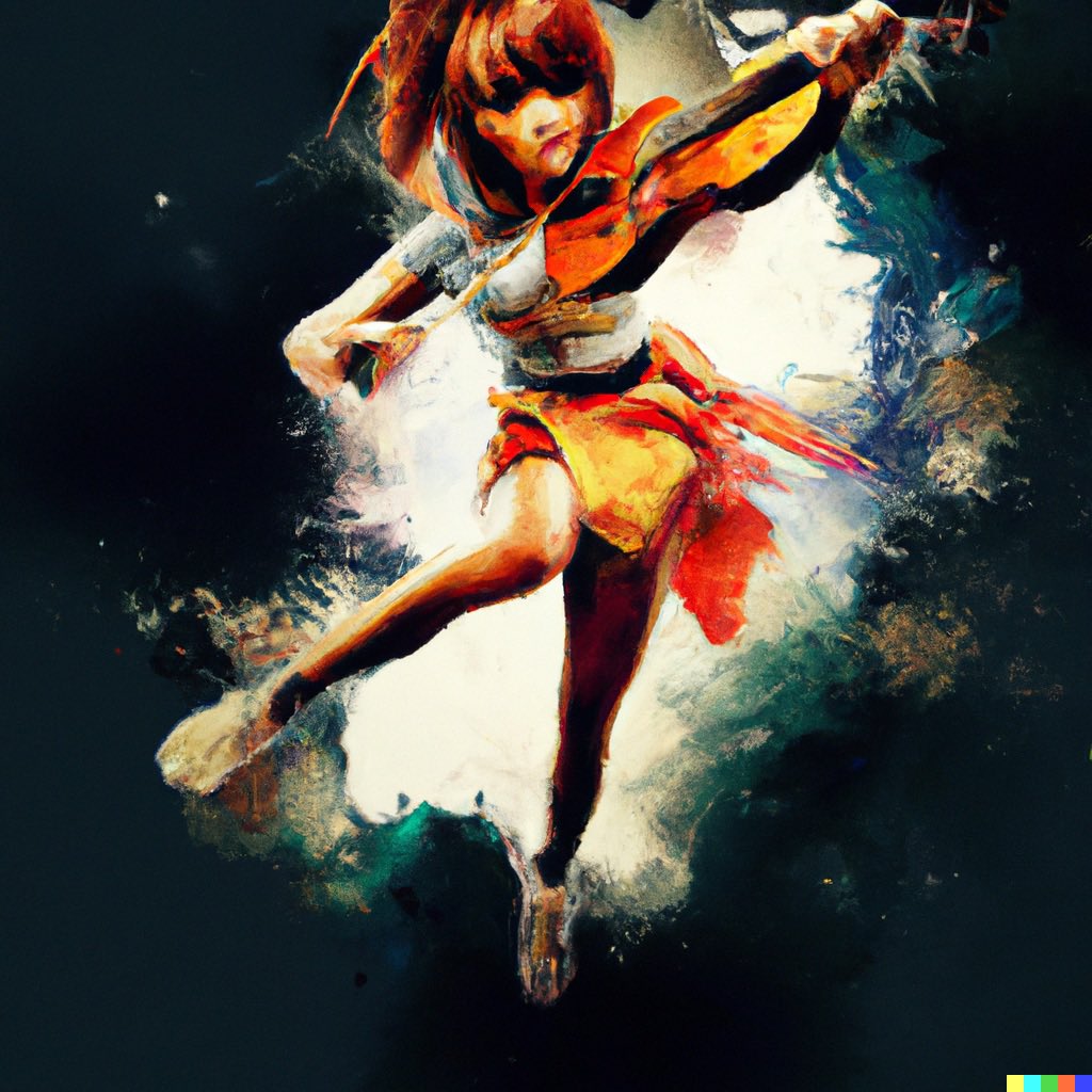 LukeFerrell's tweet image. This is so awesome, you can use openAI’s DALL-E to make awesome artwork variations of real pictures, such as these of @LindseyStirling  !