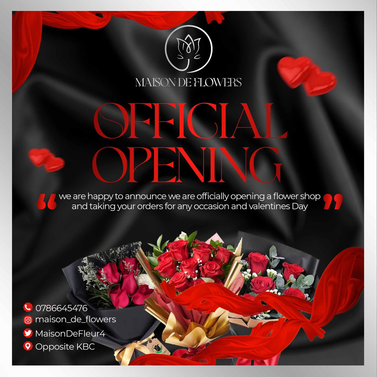 MaisonDeFleur4's tweet photo. With a grateful heart filled with excitement. I’m honored to share my brand new business with you all called “Maison De Flowers”  With your love and support kindly share and tag us on : 
Instagram: @maison_de_flowers
Please  make  your order with us and let’s share some love https://t.co/YwNQKTcJk2