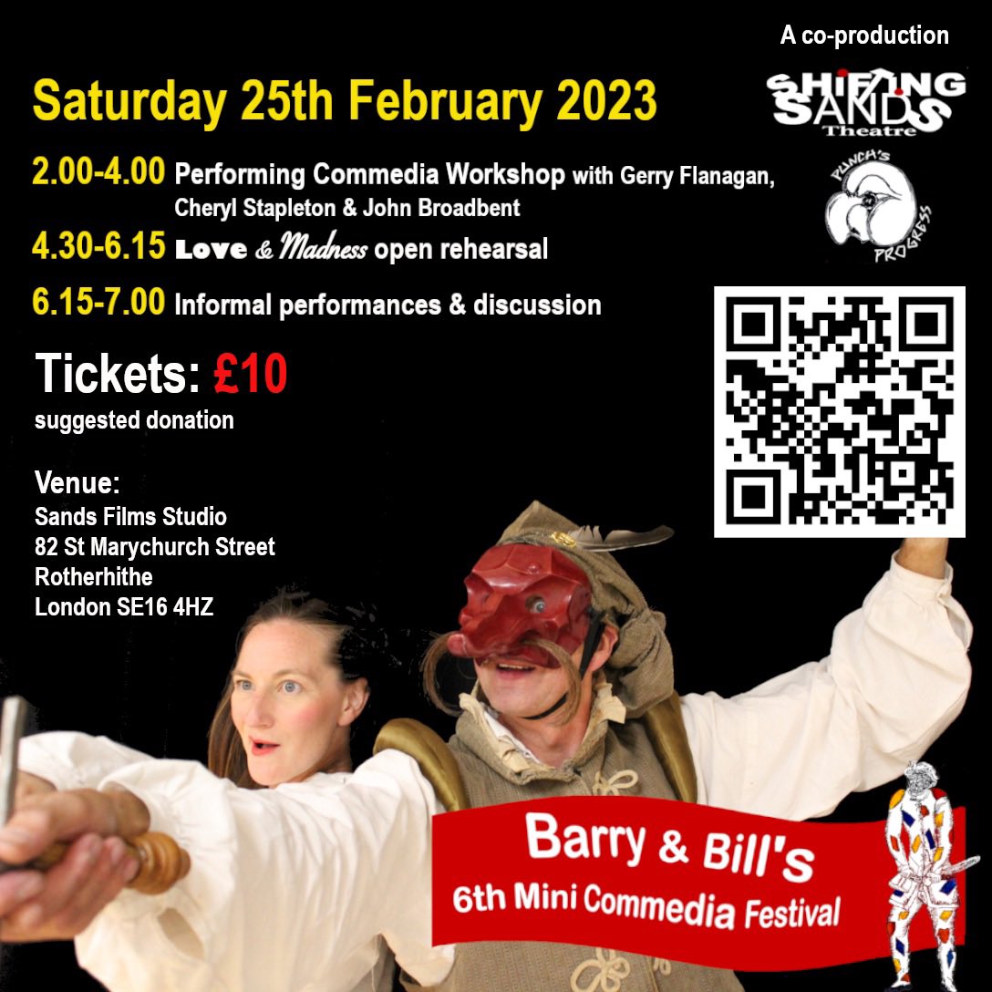 Get your tickets for a whole day pass to the fest. £10 suggested but you can #paywhatyoucan #commedia #commediadellarte #festival #minifest <a href="/learningmasks/">Cheryl Stapleton</a> #dramaworkshop #actorworkshop