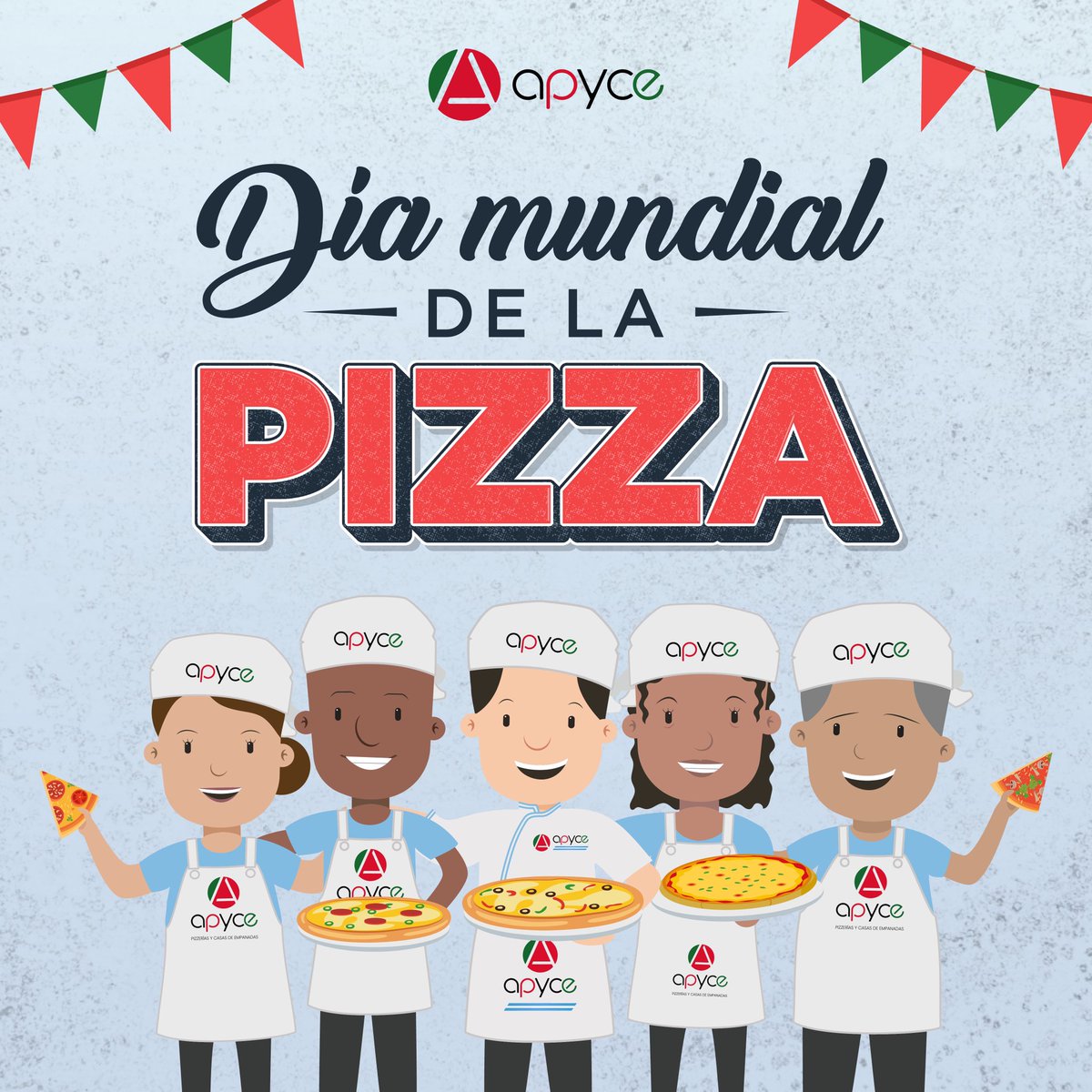 APYCE_AR's tweet photo. Celebremos HOY el “DÍA MUNDIAL DE LA PIZZA”🍕
Sin duda la pizza es uno de los alimentos más consumidos en el mundo y Argentina está entre los 4 países del mundo que más pizza consumen. Todos los 9 de febrero se celebra a nivel mundial su día!
#internationalpizzaday #Apyce https://t.co/KxWUnvUWta