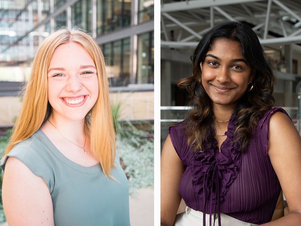 Congrats to @CockrellSchool ASE seniors Katie Mulry and Catherine Dominic who are among 30 students selected for the 2023 @mattfellowship! Learn more about these women, their interests and the internships they will be doing as part of the program: ae.utexas.edu/news/two-ase-w…