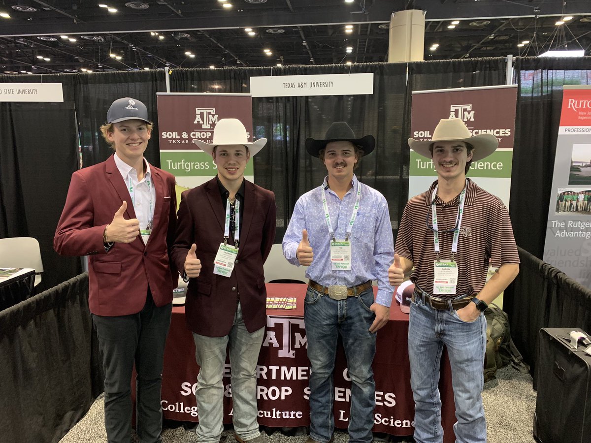 AggieTurf's tweet image. Congratulations to the AggieTurf team on their 11th place finish in the @GCSAA Turf Bowl! 63 total teams competed.