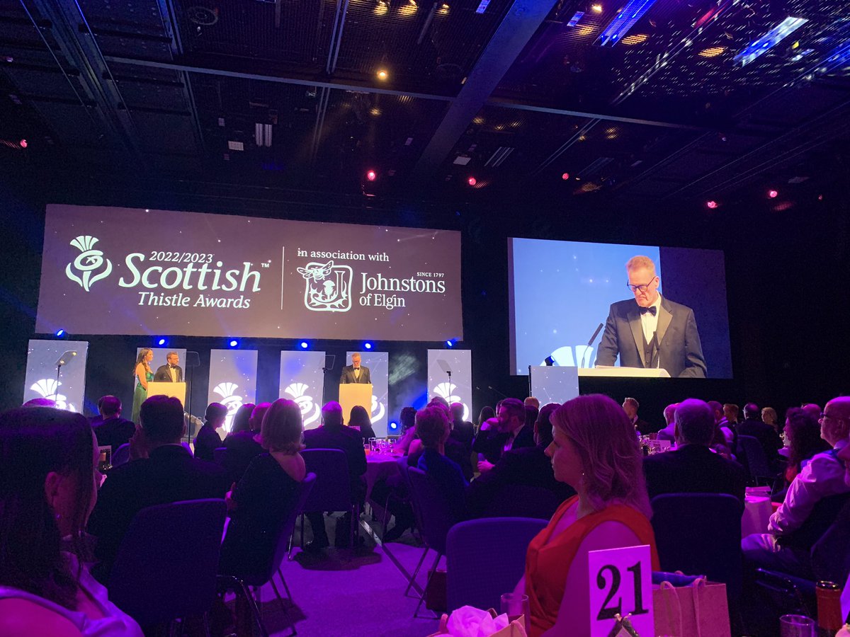 At the excellent #Thistleawards with our partners @eicc and good to hear Chair Steven Walker emphasise the need for tourism which respects the environment and is sustainable.