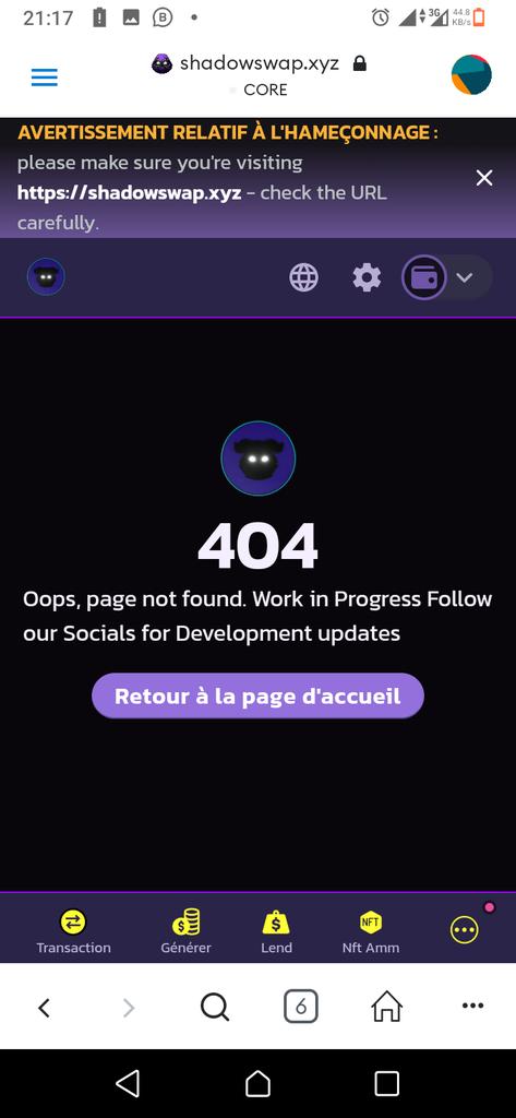 PPouignon's tweet photo. @Shadowswap_xyz On ne peux pas continuer @Shadowswap_xyz
@Coredao_Org
@Coredao_Devs https://t.co/5CXX7c2Mkq