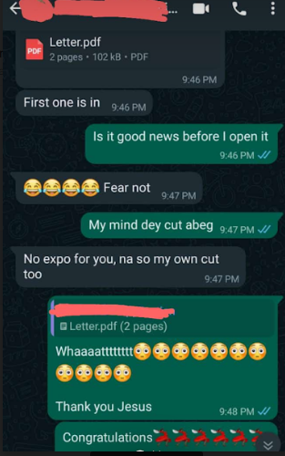 leonard_kol's tweet photo. Yes!

My client just got $60k Scholarship for her MBA and a two-year Graduate Assistantship worth $31k from a US school (name withheld).

My God💃💃💃💃💃💃💃💃

My fee just went up😍

DM me for Admission, CV &amp; SOP.

RT

Awilo| Dele| Aba| Obi| AIDS| GOAT| Ronaldo| Ayu| 38| Bisola https://t.co/2v8rParnsT