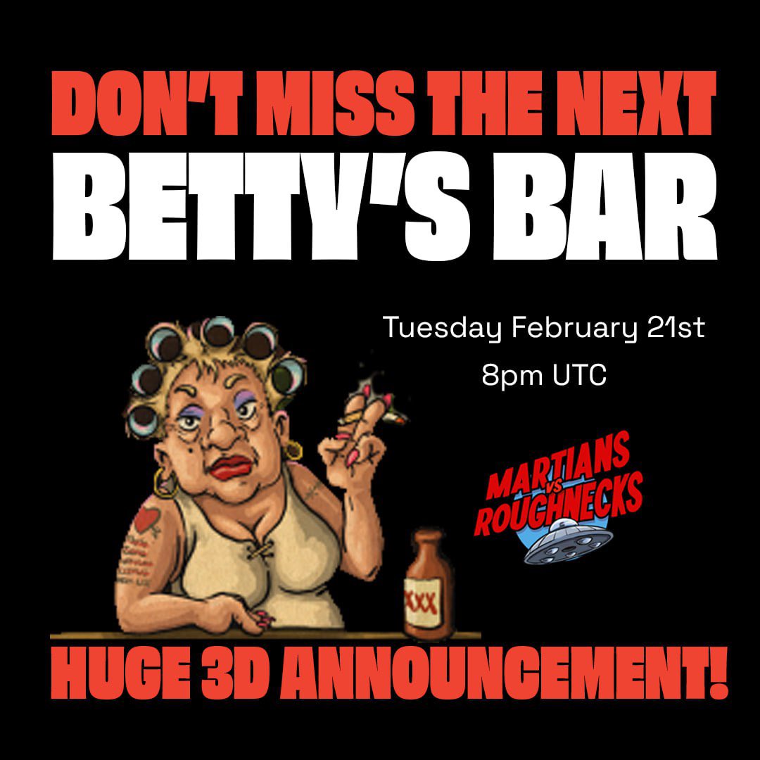 💥 Whatever you do, Don’t miss the next Betty’s Bar! 👀💥

Set your Reminder NOW:

x.com/i/spaces/1LyxB…

🔥🔥🔥🔥🔥

#martiansvs #mvr #mvrmy #bemoreunderdog #bettysbar