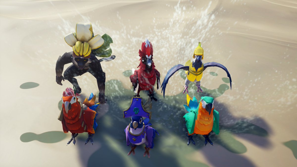 Animal friend party! 🦜 

#SoTShot theme: Friendship

<a href="/SeaOfThieves/">Sea of Thieves</a> #SeaOfThieves