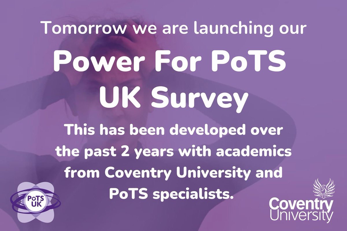 Are you an adult living in the UK?

Have you been diagnosed with or suspect you have PoTS?

Keep an eye out for our 'Power for PoTS UK survey' being launched tomorrow with <a href="/UKPoTS/">PoTS UK</a>