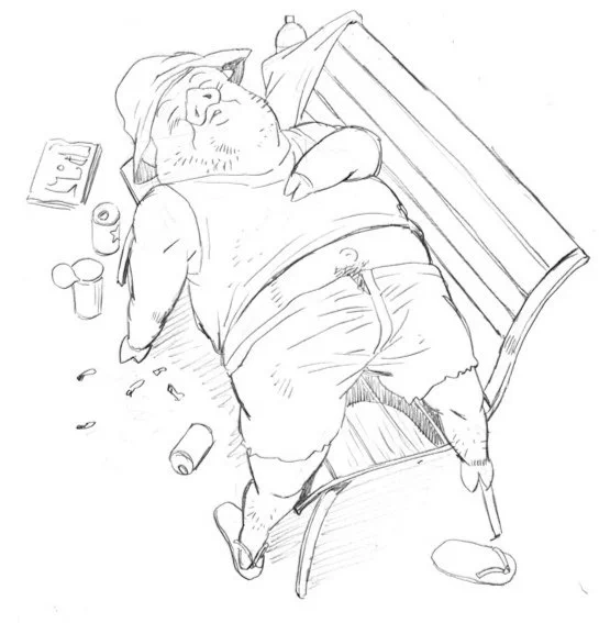 今日はニートの日だって。童話三匹の子豚のもう一人いたお兄さん。彼もニートしてます。いやこれはただのホームレスか。 