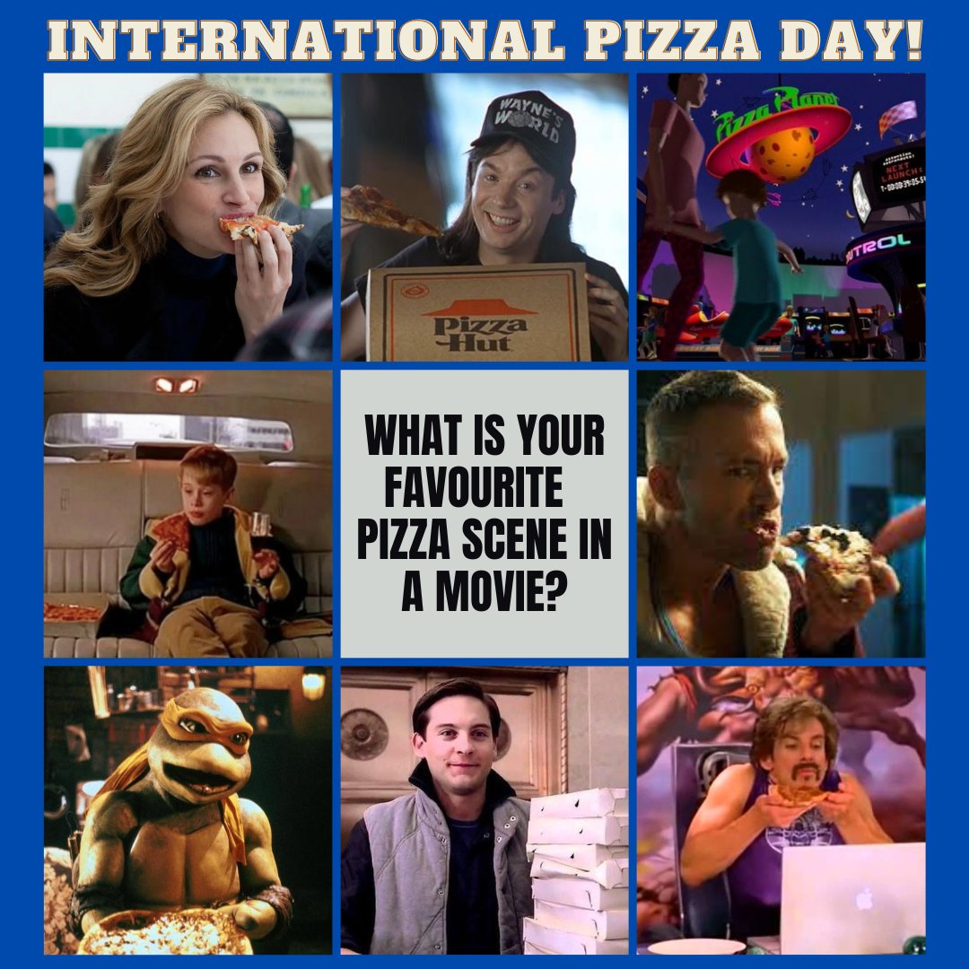 Celebrate #InternationalPizzaDay with us! What's your fave movie scene involving pizza? Share in the comments! #PizzaLovers #MovieMemories 🍕🎬