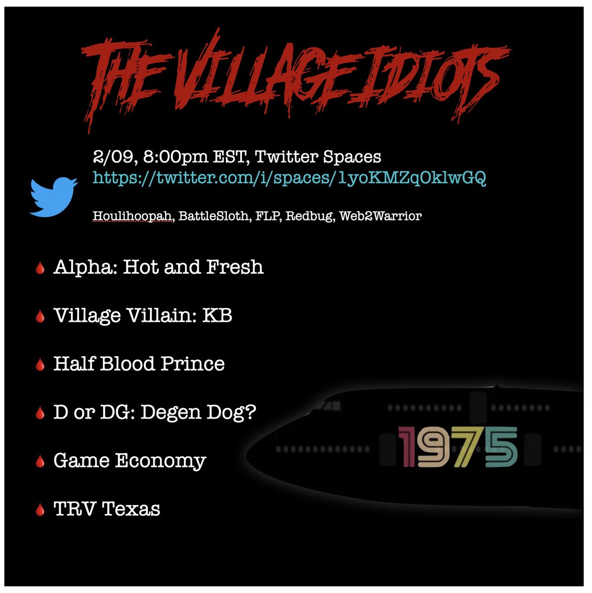 HoulihoopsTRV's tweet photo. Join the Village Idiots tonight for our weekly chat, all things @TheRedVillage! 

Half Blood Prince, (more) Summoning discussion, spilling' some blood and Tequila down in TRV Texas...

Happy Fursday!

https://t.co/Ffn6XnJYFc https://t.co/u5aaZvMzsi