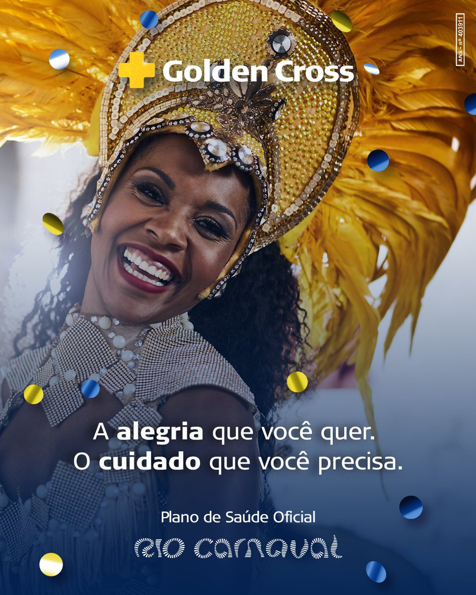 Não esqueça da sua maior aliada na folia: sua saúde.  💙🎊

Vamos aproveitar com cuidado e muita alegria. 

#RioCarnaval #GoldenCross #Saude