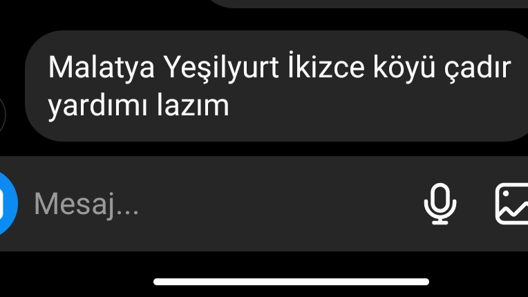 Malatya Yeşilyurt İkizce köyü çadır lazımmış lütfen gerekli destek yapılsın
#malatyadeprem #malatyayesilyurt #depremzede #AFAD #ahbapmalatya @haluklevent @CznBurak @AFADBaskanlik @DepremDairesi @AfadMalatya @tcbestepe @TC_icisleri @MalatyaBelTr @yesilyurtbeltr