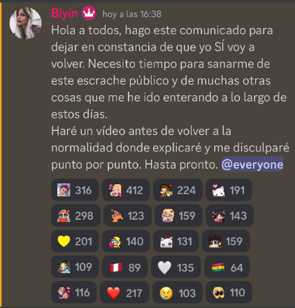 TioShurOficial's tweet photo. SARA BIYIN se ha PRONUNCIADO en DISCORD.

-Afirma que ella volverá.

-Necesita tiempo para recuperarse.

-Afirma que no solo es del escrache publico de lo que debe sanarse.

¿Qué opinas? https://t.co/xzyChe7uIN