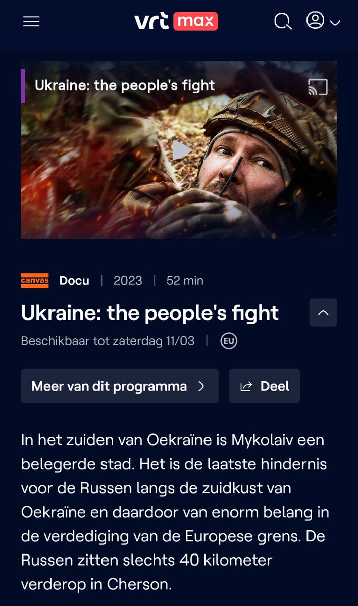 ... een aangrijpende inkijk @canvastv op "oorlog anno 2023" ... over lijden en leiden van/door mensen ...

#Ukraine #kijktip <a href="/vrtmaxbe/">VRT MAX</a> #UkraineRussiaWar #people #war