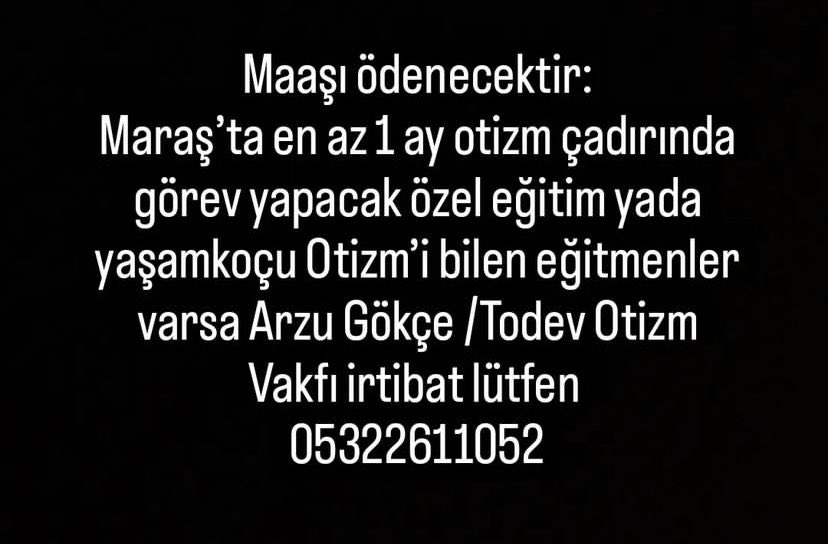 #otizm #otizmliçocuklariçin #maraş #marasdepremi #marasyardım