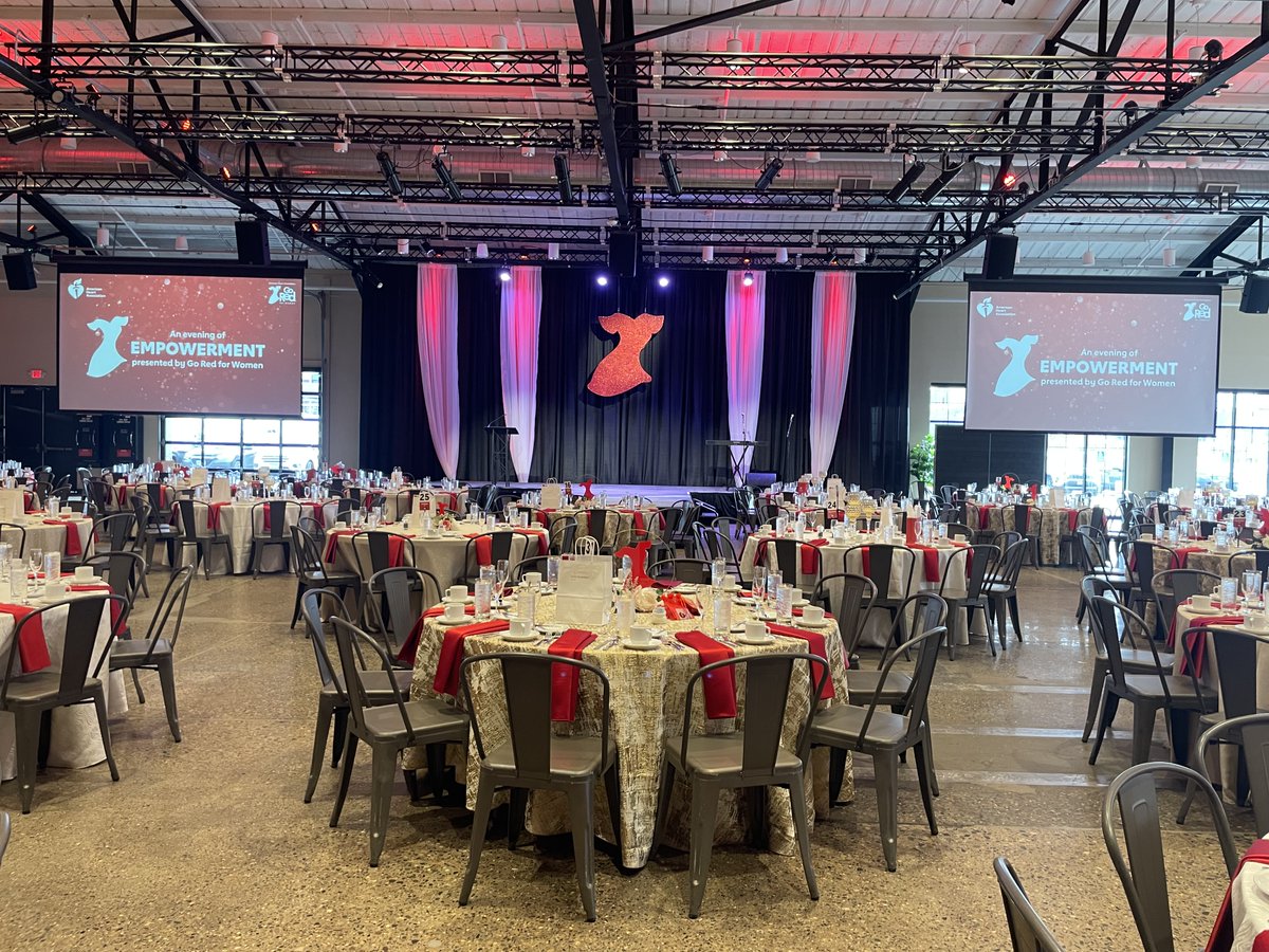 HeartAssocMN's tweet photo. In just an hour, we will have 400 attendees in support of the 2023 Go Red for Women Evening of Empowerment at Quincy Hall ❤️
#GoRedMN https://t.co/qsIPP3czZd