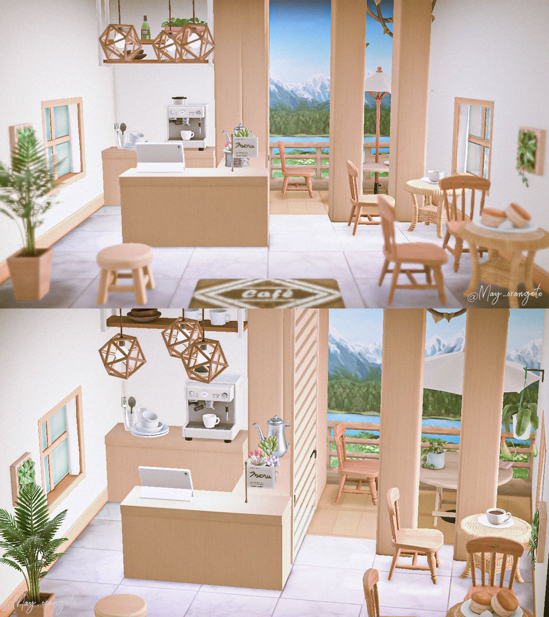 May_orangeto's tweet photo. 6×6マスクリエイト：ナチュラルなお店編
動画で紹介した部屋です！お気に入りはパン屋さん！🍞いい材料使ってそうな匂いがする…

#どうぶつの森 #あつ森写真部 https://t.co/qBDH1hzAF1