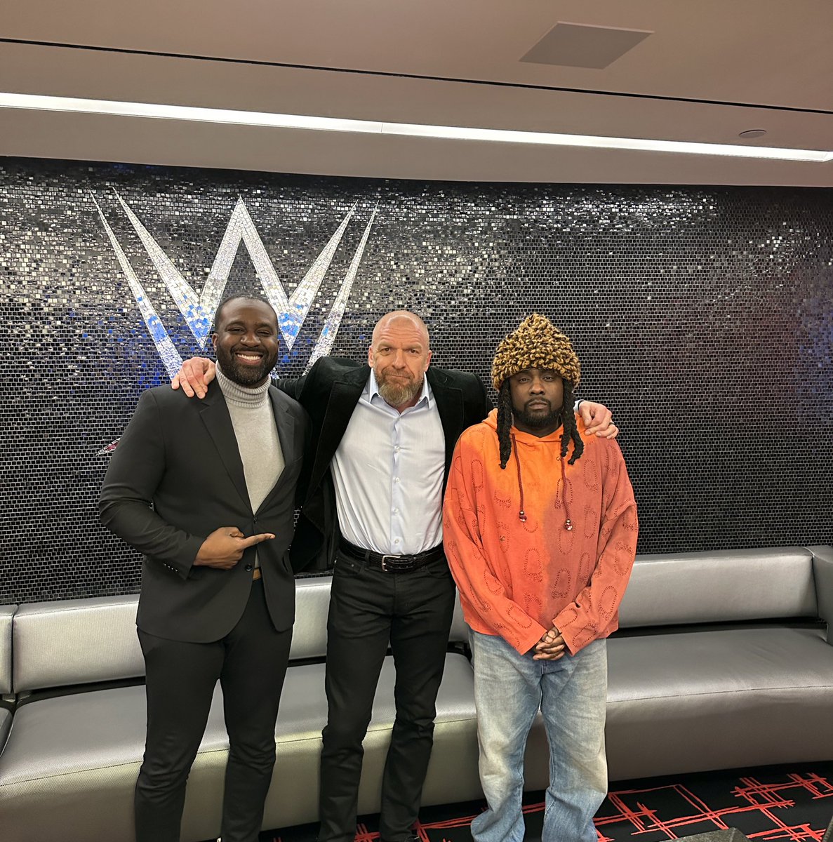 Kazeem's tweet photo. Had to hit him with his own gimmick, for the culture. #WM7 https://t.co/mHKsQJF3iR