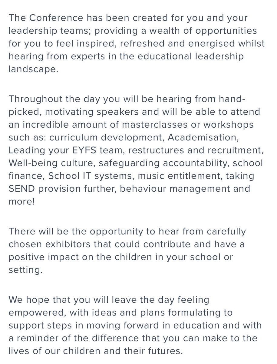 Jograyeducation's tweet photo. 📢 With 4 keynotes and a choice of 12 workshops #leadconf23 is a day not to be missed!

27th April 2023
@studiovenues #mcr

@ViviennePorritt
@OliviaLTaylor99
@GregBottrill @canigoandplay 
@sufiyaahmed 

Early Bird price 🐦 available!

Book your place here: https://t.co/nhfCcPq06r https://t.co/j05gbzc4W1