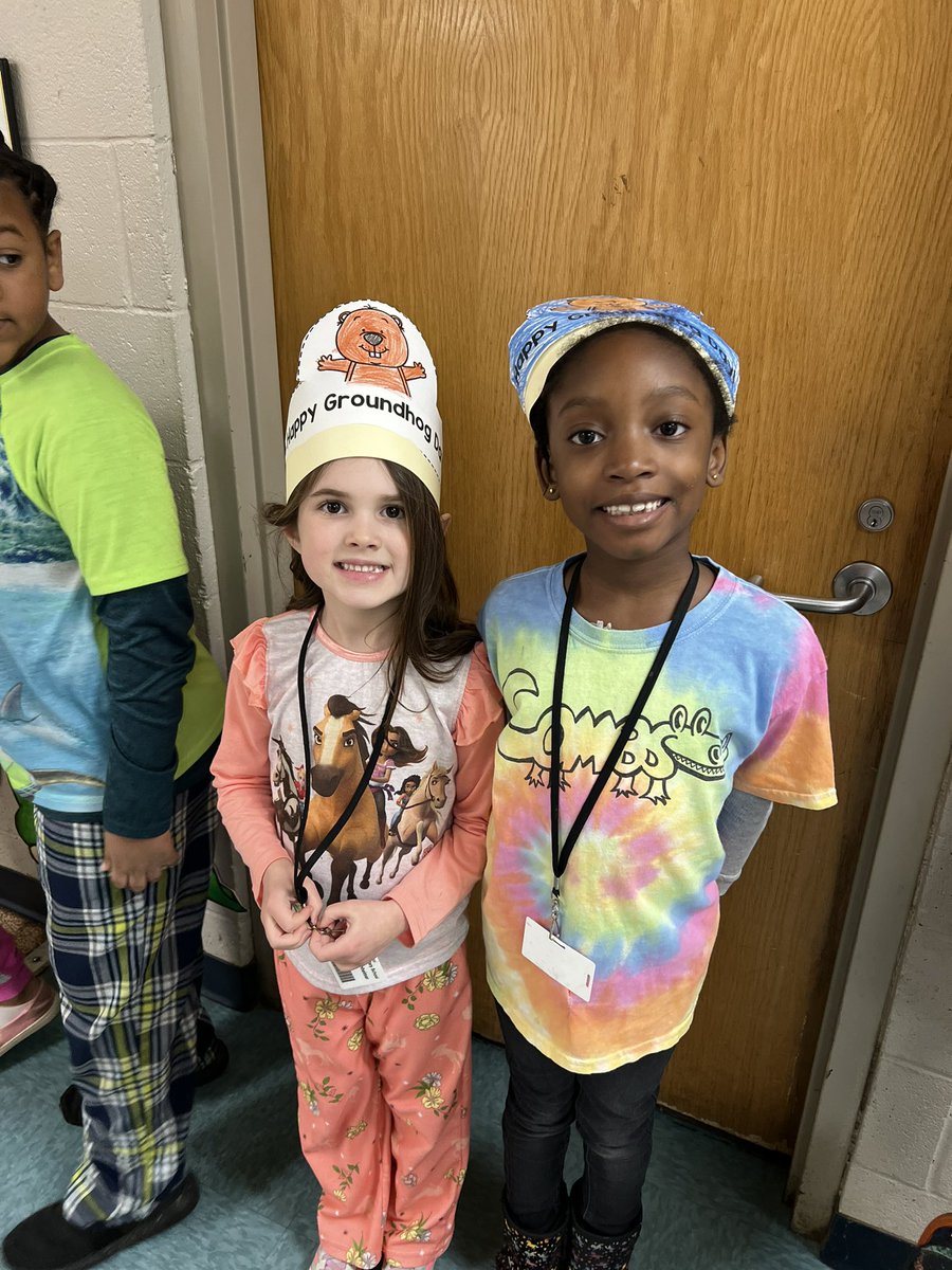Sweet leaders in Mrs. High’s class enjoying Groundhog Day last week!