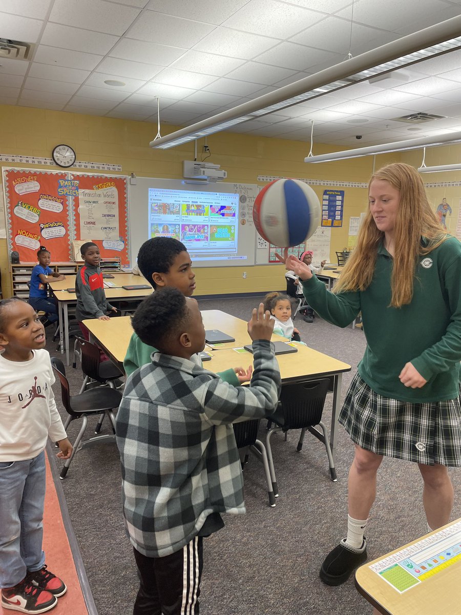 GRWestCatholic's tweet photo. Members of our Girls Leadership Group visited Martin Luther King Jr. Leadership Academy today! They had such a great time learning with students and helping out in classrooms. Thank you to #TeamMLK for having them! https://t.co/y37GAWLc1g