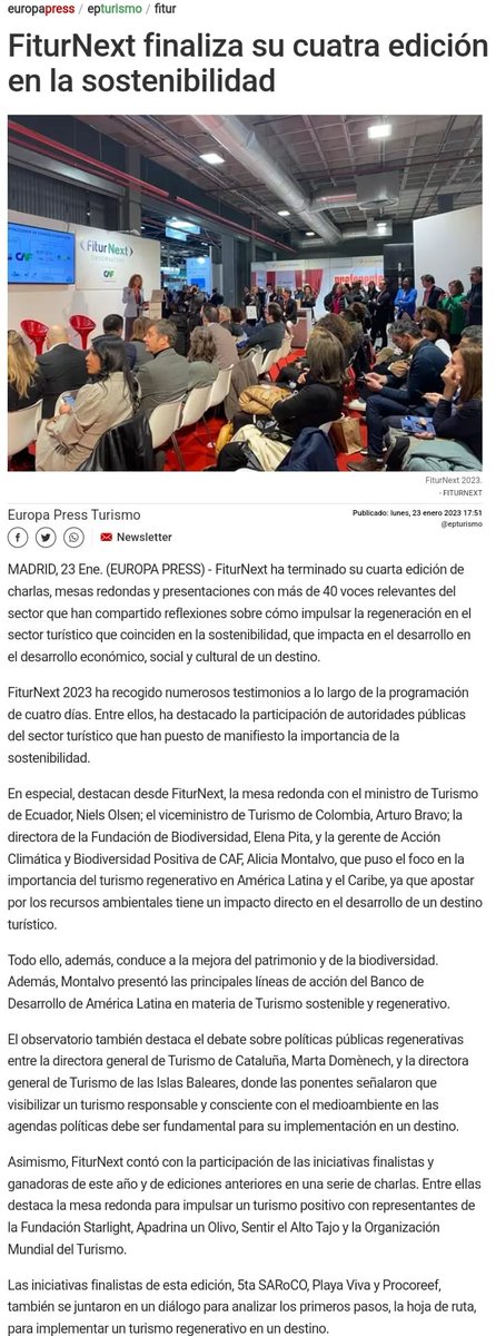5tasaroco's tweet photo. 🇨🇴Colombia sigue resonando en el mundo con el Proyecto "5ta SARoCO Hacienda Cultural Agroecoturística" 📡 de Silvania - Cundinamarca. 
Noticia en diferentes medios internacionales 🇦🇴🇧🇻, por el reconocimiento entregado por parte de #FITURNEXT Y WMT (Alianza CAF y Fitur IFEMA) https://t.co/irkiVVgDir